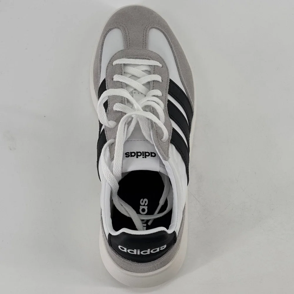 Adidas Barreda Decode J Youth Size 5.5 White Grey Black Suede Sneakers JQ8854
